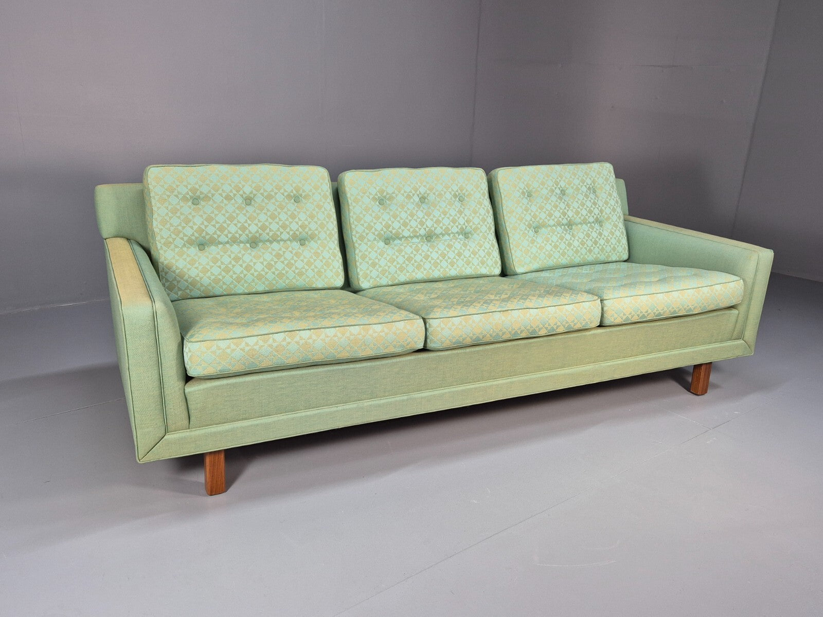 Vintage Swedish Dux Green 3 Seat Sofa 1960s Retro Mid Century EB7747 M3SS - UKDK FURNITURE