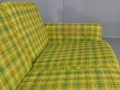 1970s Three Seater Sofa Vintage Danish Green Tones Wool Retro MCM  EB11350 M3SS10