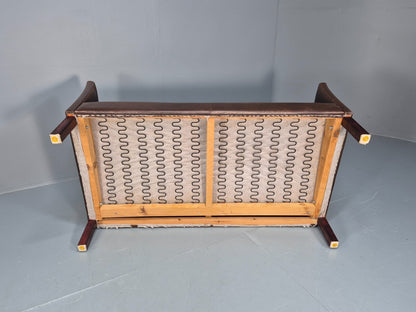 Vintage Danish Two Seater Sofa Brown Leather Mid Century Design 70s EB10070 M2SS10