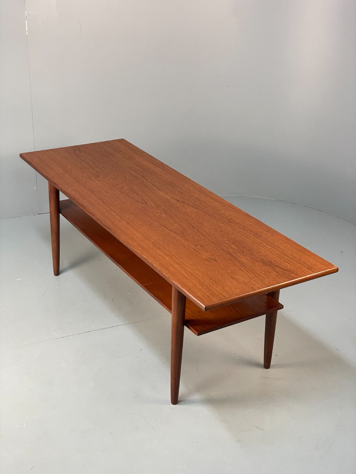 Vintage Teak Coffee Table With Magazine Rack Retro Danish Design EB9426 MWOO - UKDK FURNITURE