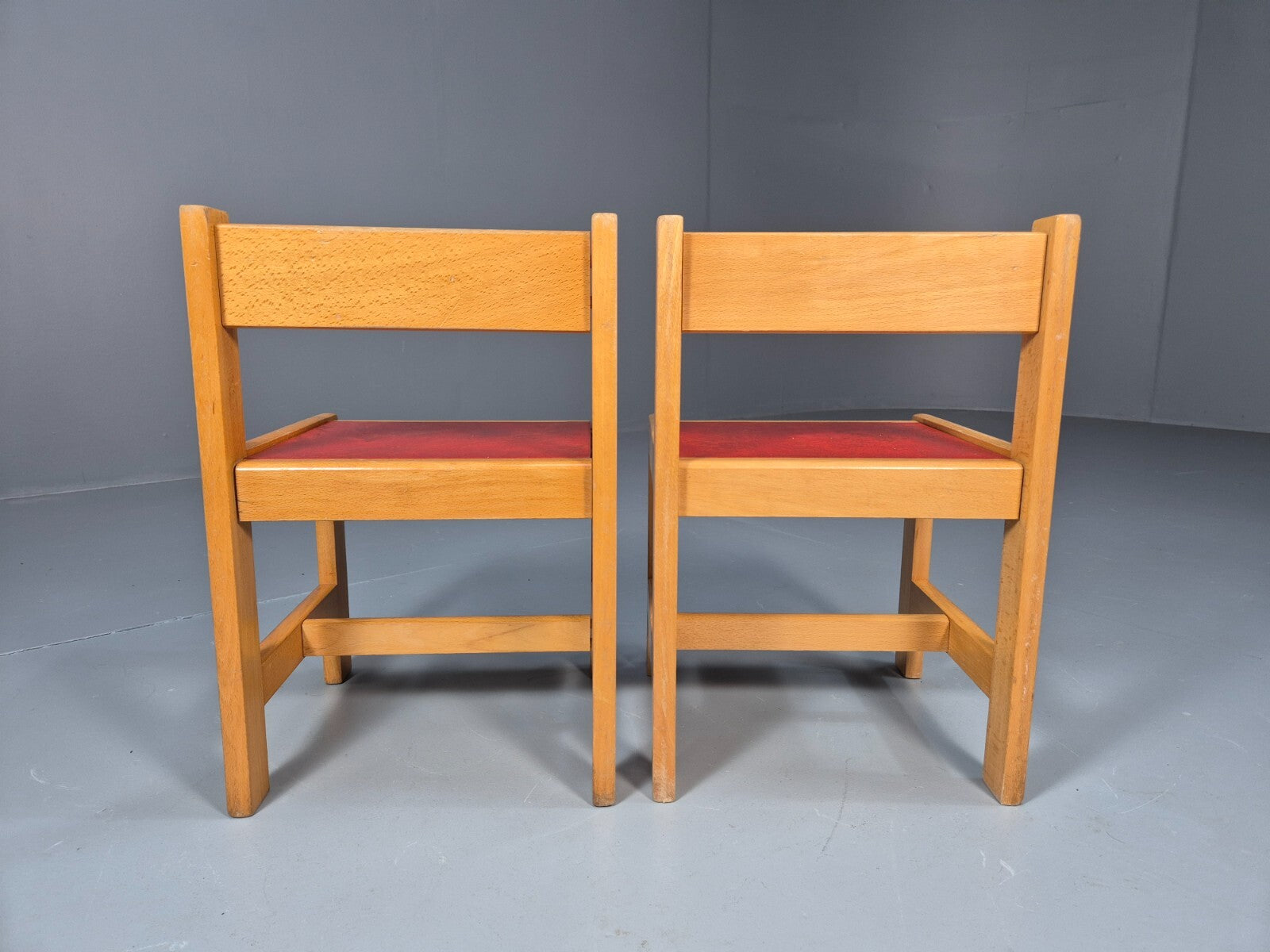 2 Vintage Danish Nursery School Chairs Beech 1970s Retro EB9673 MSTA - UKDK FURNITURE