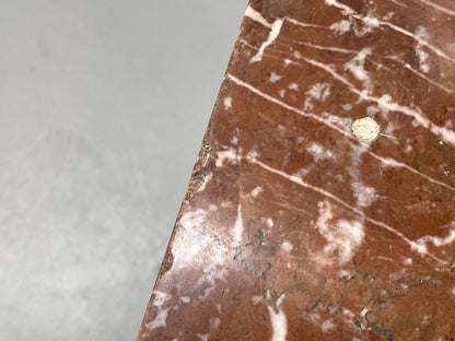 Vintage Marble Coffee Table Black Steel Frame Magazine Rack  1980s EB11047 MWOO11