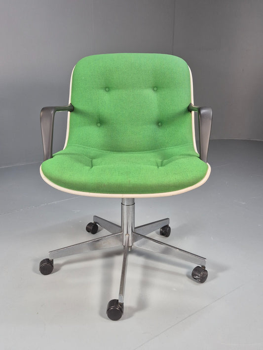 Vintage 1970s Office Chair Green and White Steelcase Strafor Retro EB9698 MSWI - UKDK FURNITURE