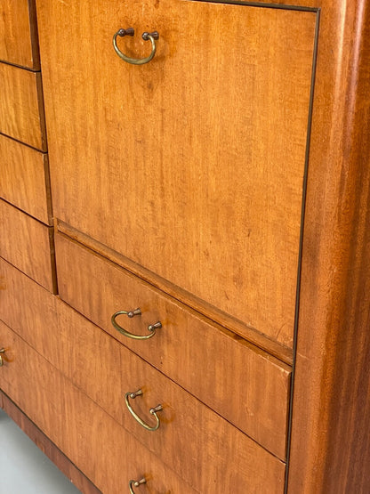 Vintage 1950s Chest Of Drawers Jewelery Display Brass Mahogany EB9761 MWOO - UKDK FURNITURE
