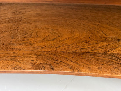 Curved 1960s Coffee Table Vintage Mid Century Danish With Shelf  EB10855 MWOO11