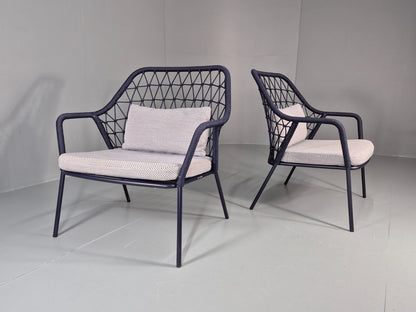 2 Pedrali 3679 Chairs Model Panarea Blue and Grey Modern Design EB11427 MNOR1