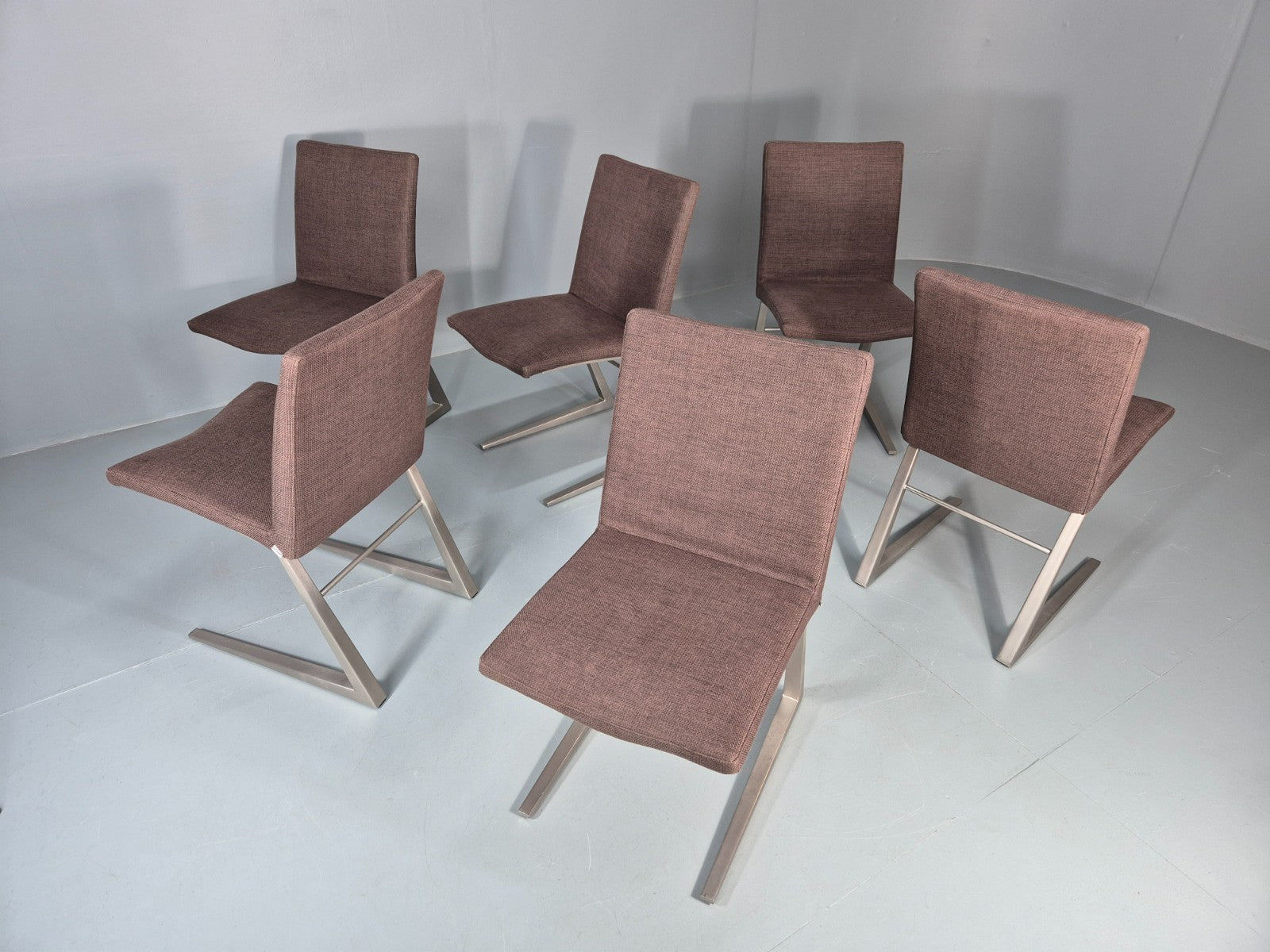 6 Vintage BoConcept Dining Chairs Mariposa Cast Alloy Frame EB11230 MDIN15