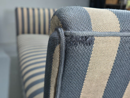 Vintage Danish 1950s Striped Sofa Mid Century Modern Shape Retro EB9559 M3SS - UKDK FURNITURE