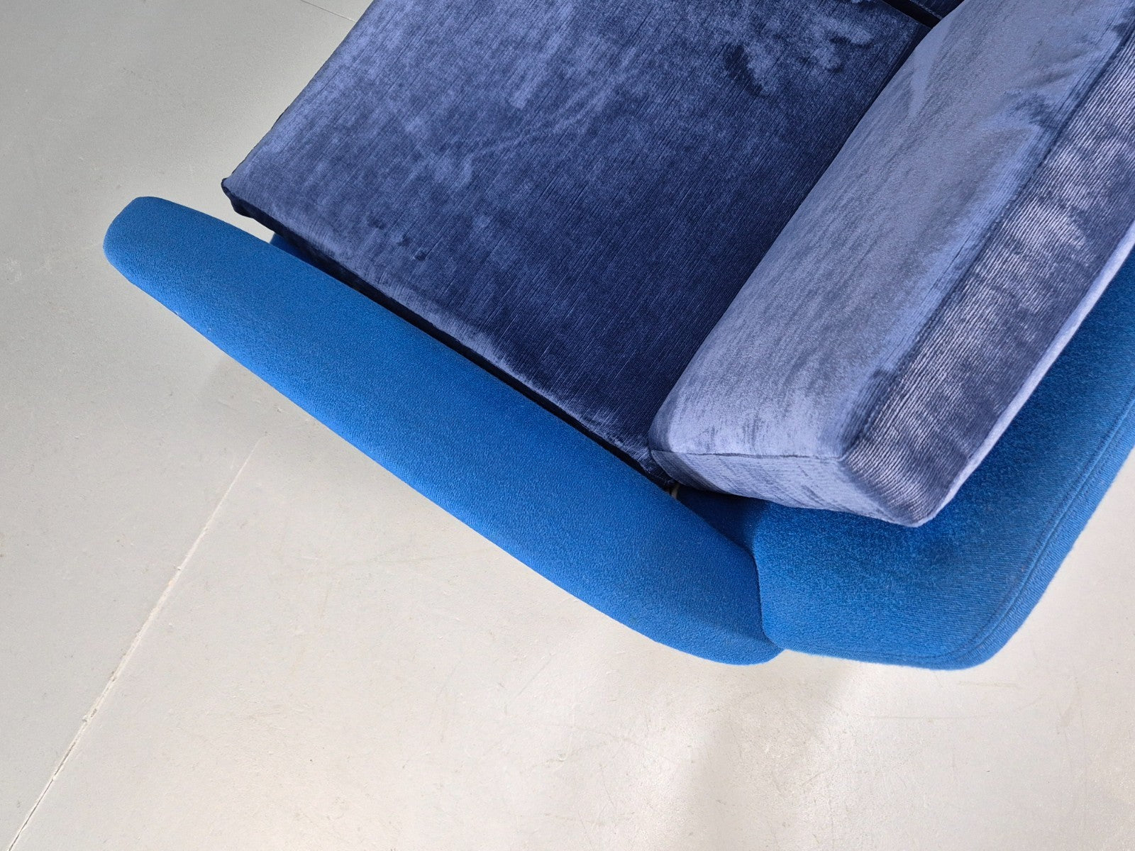 Vintage Folke Ohlsen 3 Seat Sofa Blue New Cushions 1960s Dux Sweden EB9363 M3SS - UKDK FURNITURE