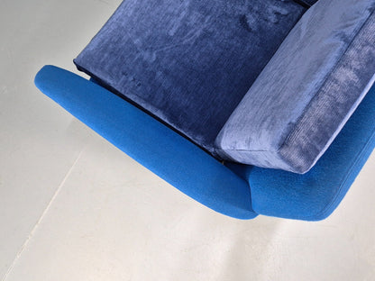 Vintage Folke Ohlsen 3 Seat Sofa Blue New Cushions 1960s Dux Sweden EB9363 M3SS - UKDK FURNITURE