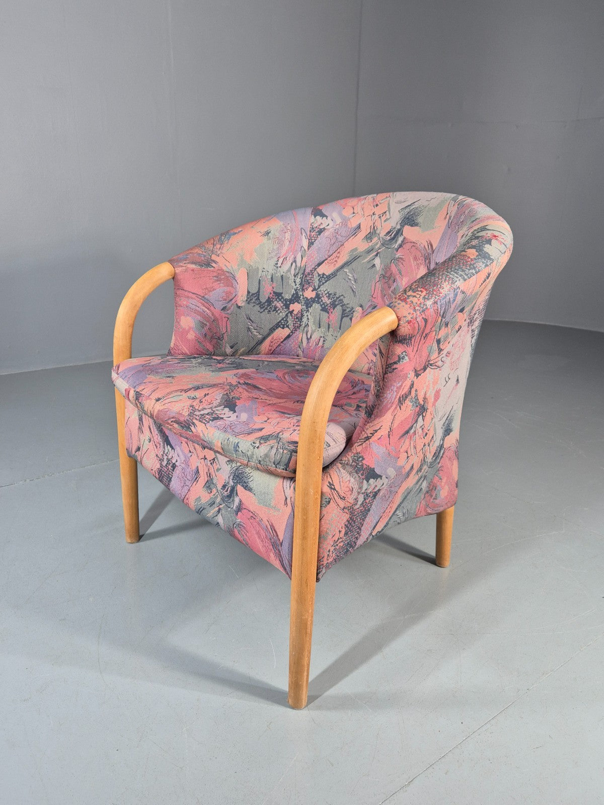 Vintage Tub Chair Stouby Multicoloured Danish Retro 1980s EB11347 MNOR0