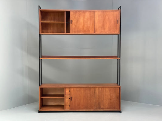 Vintage Modular Teak Wall Unit By Interflex 1960s Retro Drawers EB9822 MWOO - UKDK FURNITURE