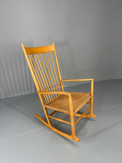 Mid Century Hans Wegner Rocking Chair J16 Frederica Stolefabrik EB10992 MNOR0