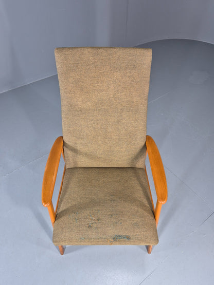 Vintage Lounge Chair Danish Mid Century Retro Beech Frame 1960s EB11294 MNOR2