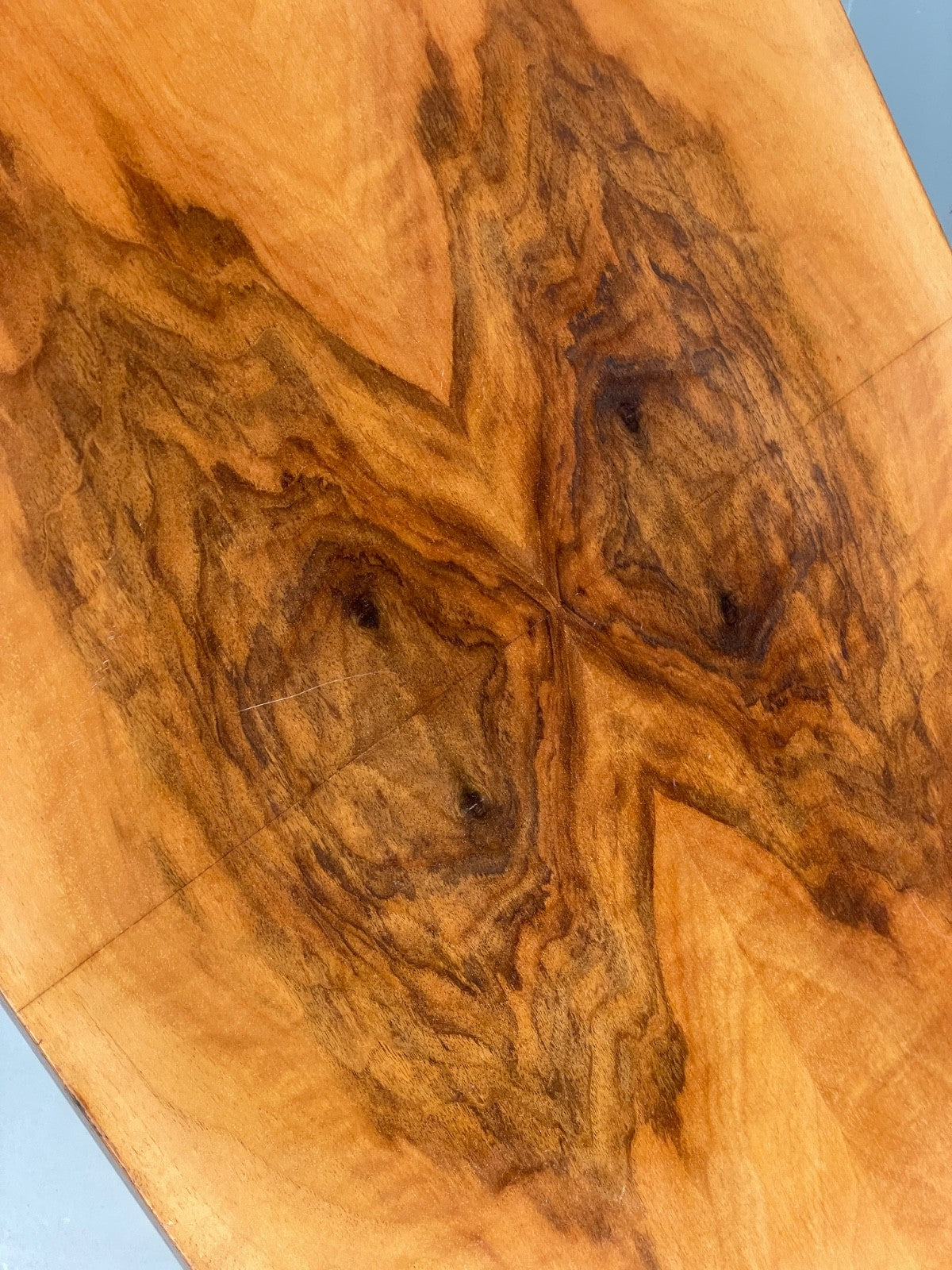 Vintage 1940s Side Table Walnut Top Folding Legs Eastern European EB11243 MWOO5