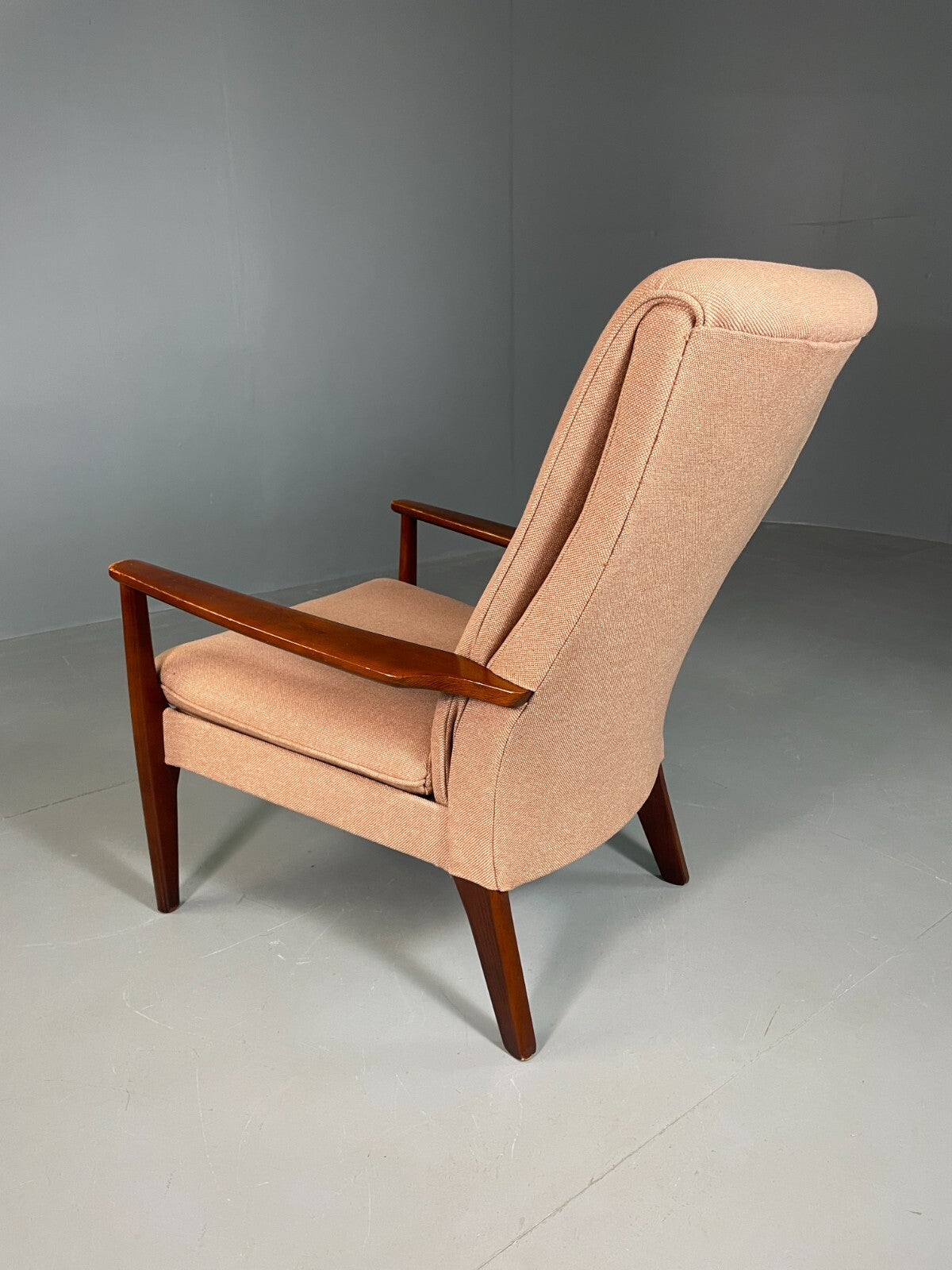 Vintage Lounge Chair Beech Frame Pink Parker Knoll Retro MCM EB6977 MNOR11