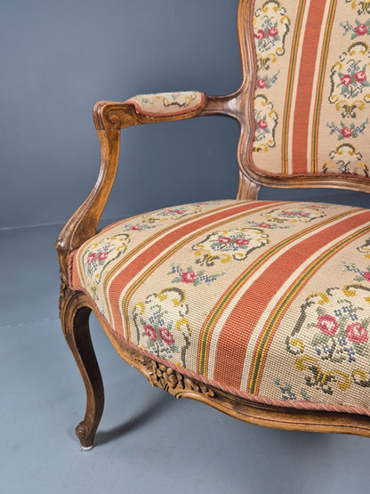 Vintage Danish Armchair in French Rococo Style Floral 1960s EB9618 VCAR - UKDK FURNITURE