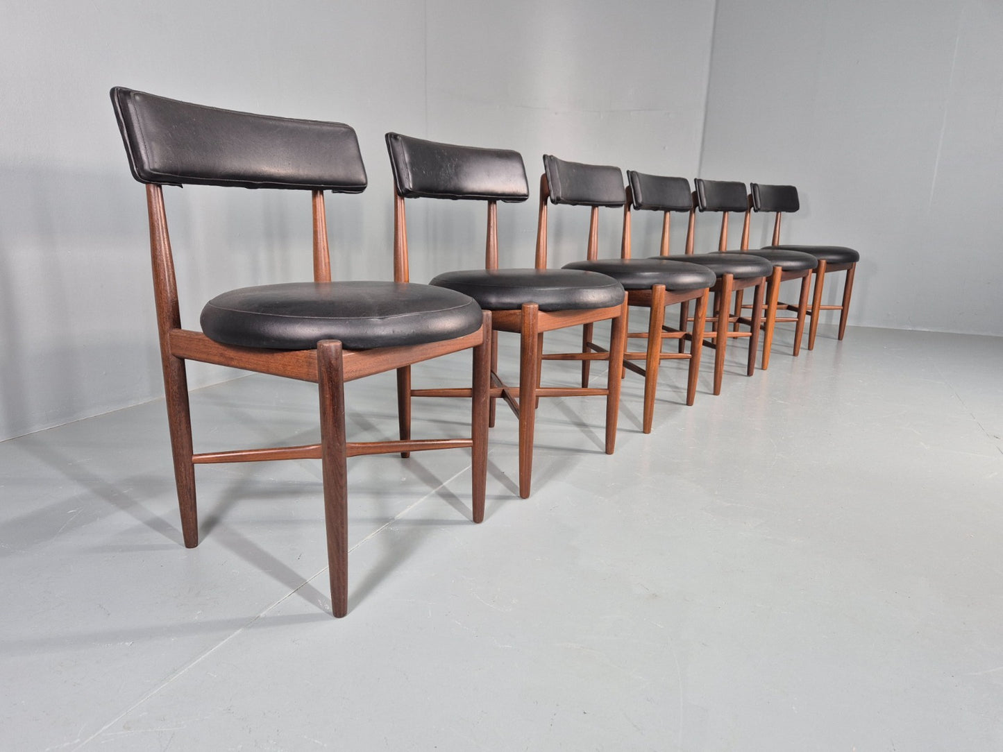 6 Vintage G Plan Circle Chairs 1970s Retro Mid Century Design Teak  EB11890 MDIN1