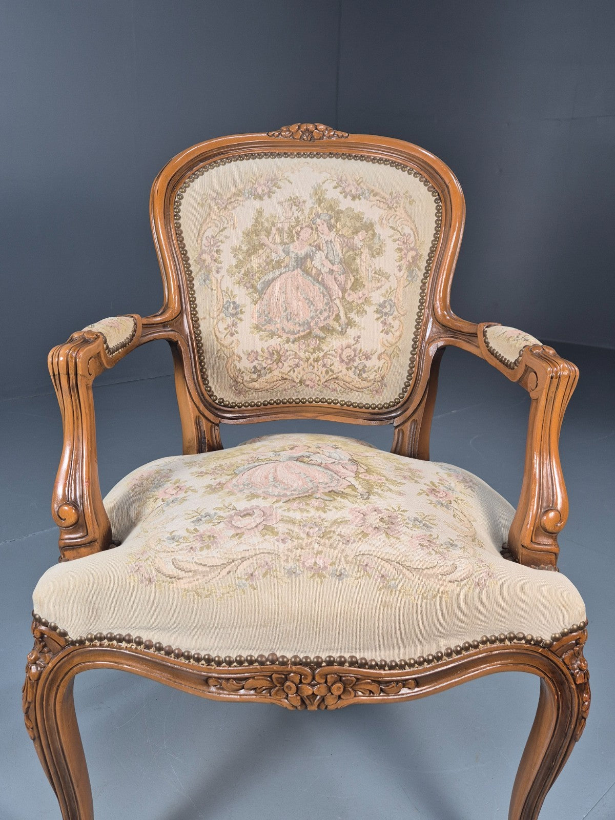 Vintage Rococo Lounge Chair 1960s Danish Retro Repro EB10734 VCLO13