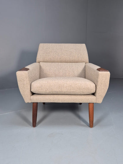 Mid Century Danish Lounge Chair New Upholstery Teak Paws and Legs   EB10726 MNOR3