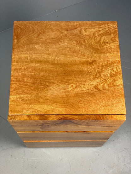 Vintage Chest Of Drawers Solid Spalted Hardwood 1980s EB7564 MWOO - UKDK FURNITURE
