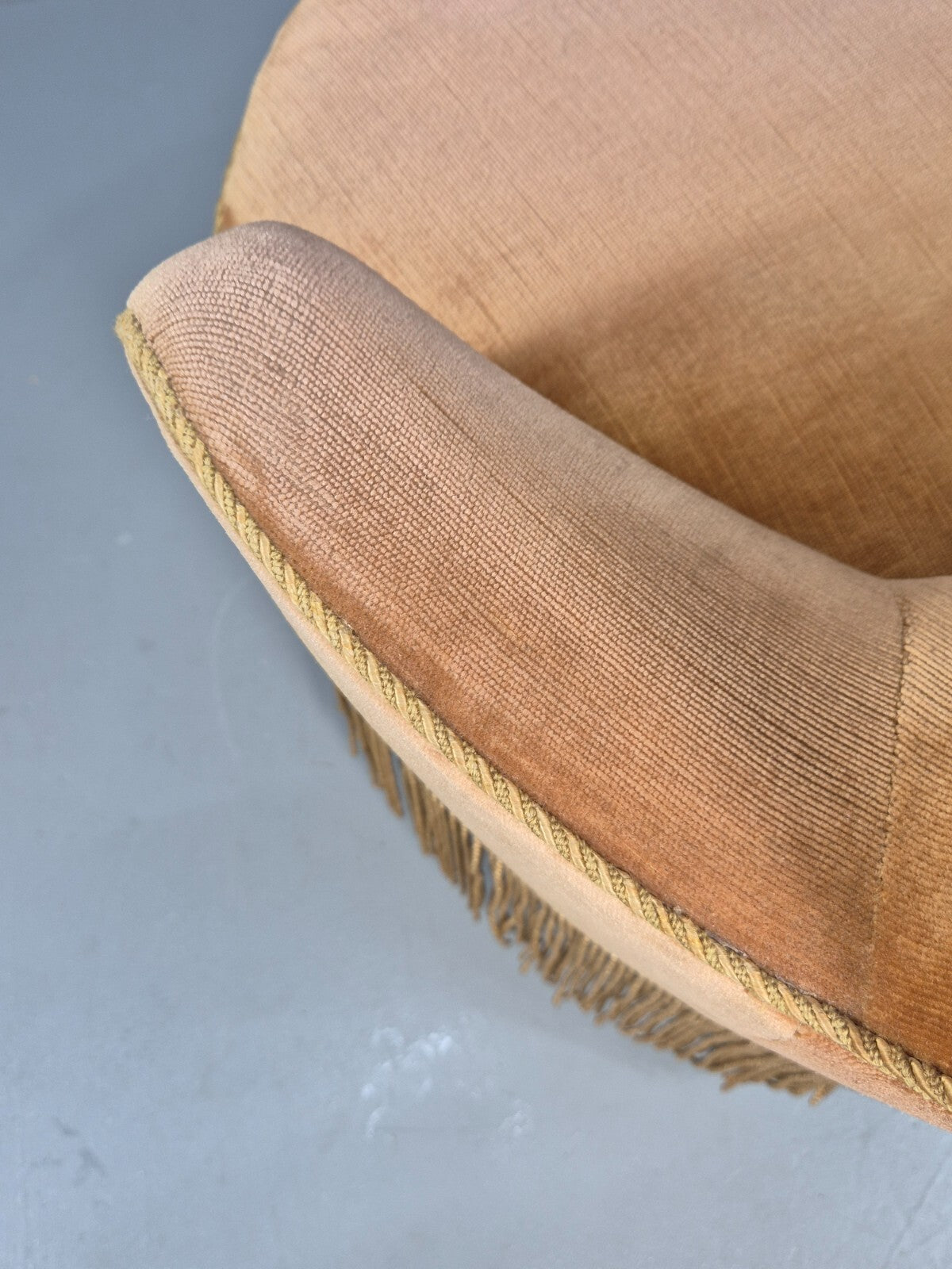 Vintage Danish Lounge Chair Gold Velour 1930s Boudoir Suite EB8978 VCLO - UKDK FURNITURE