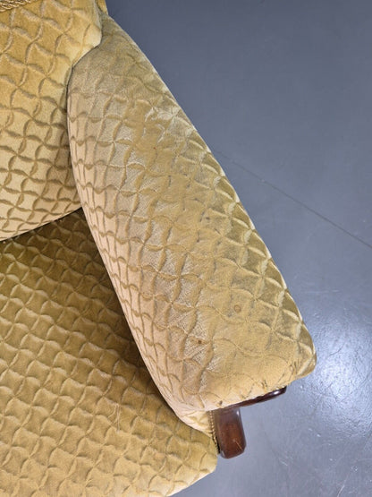 Vintage Danish Lounge Chair Gold Moquette Art Deco 1930s Antique EB8223 VCLO - UKDK FURNITURE