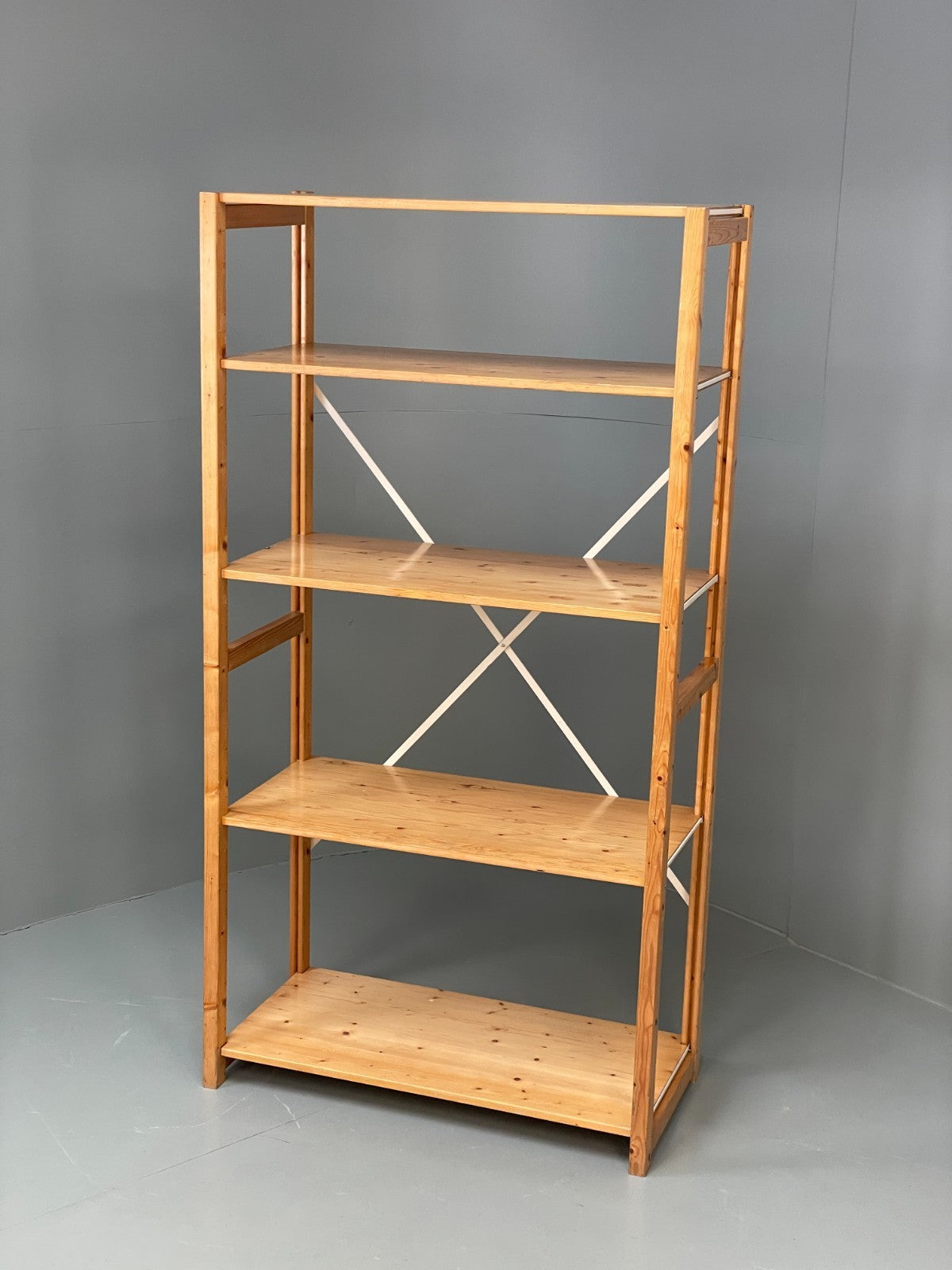 Lundia Pine Open Shelving System Vintage Adjustable Retro Scandi Modular EB117871