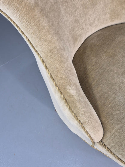 Antique Cocktail Chair Green Velour Vintage Danish 1800s  EB10761 VCLO6