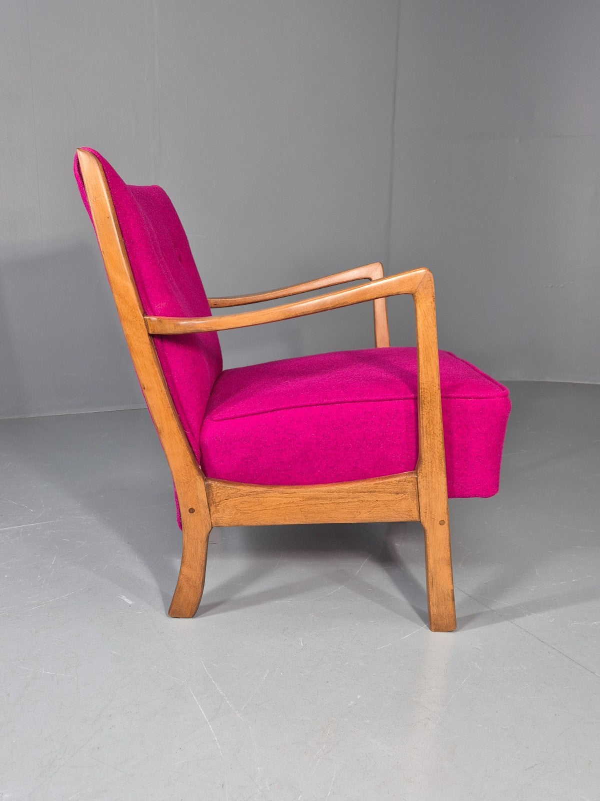 Vintage Mid Century Lounge Chair 1950s Swedish New Upholstery   EB11776 MNOR6