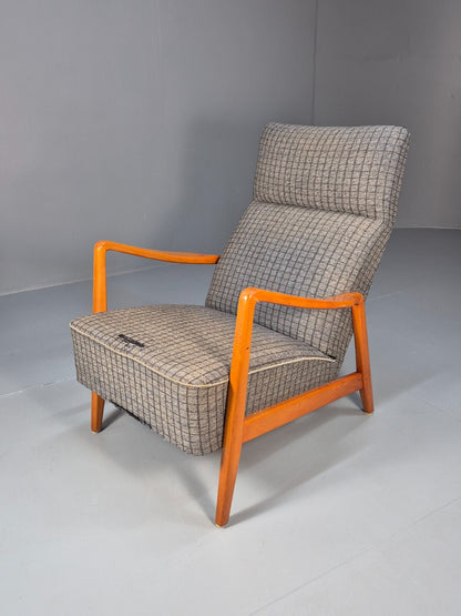 Vintage Swedish 1960s Lounge Chair Beech Open Frame Retro MCM EB9532 MNOR - UKDK FURNITURE