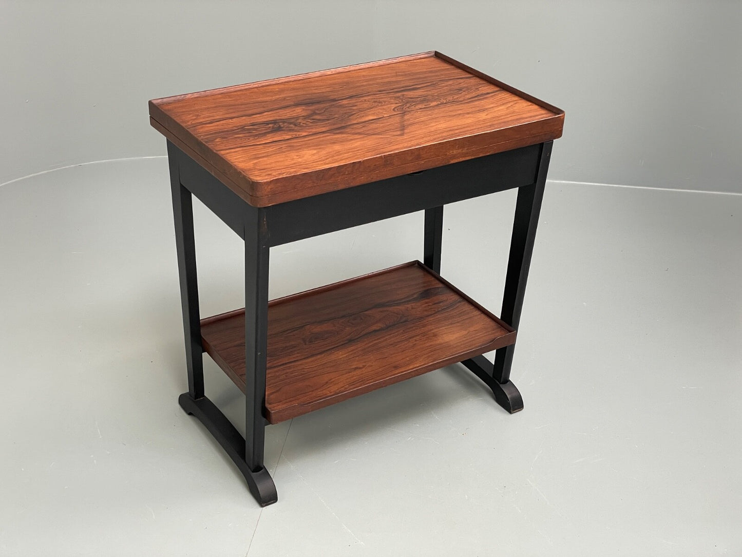Vintage Danish Card Table Extending Top Felt Lined Mid Century 1960s EB9756 MWOO - UKDK FURNITURE