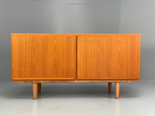 Vintage Danish Teak Sideboard Record Cabinet By Omann Jun 1970s EB9816 MWOO - UKDK FURNITURE