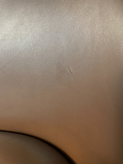 Vintage Danish Lounge Chair Brown Leather Circular Form Retro MCM EB6586 MNOR12