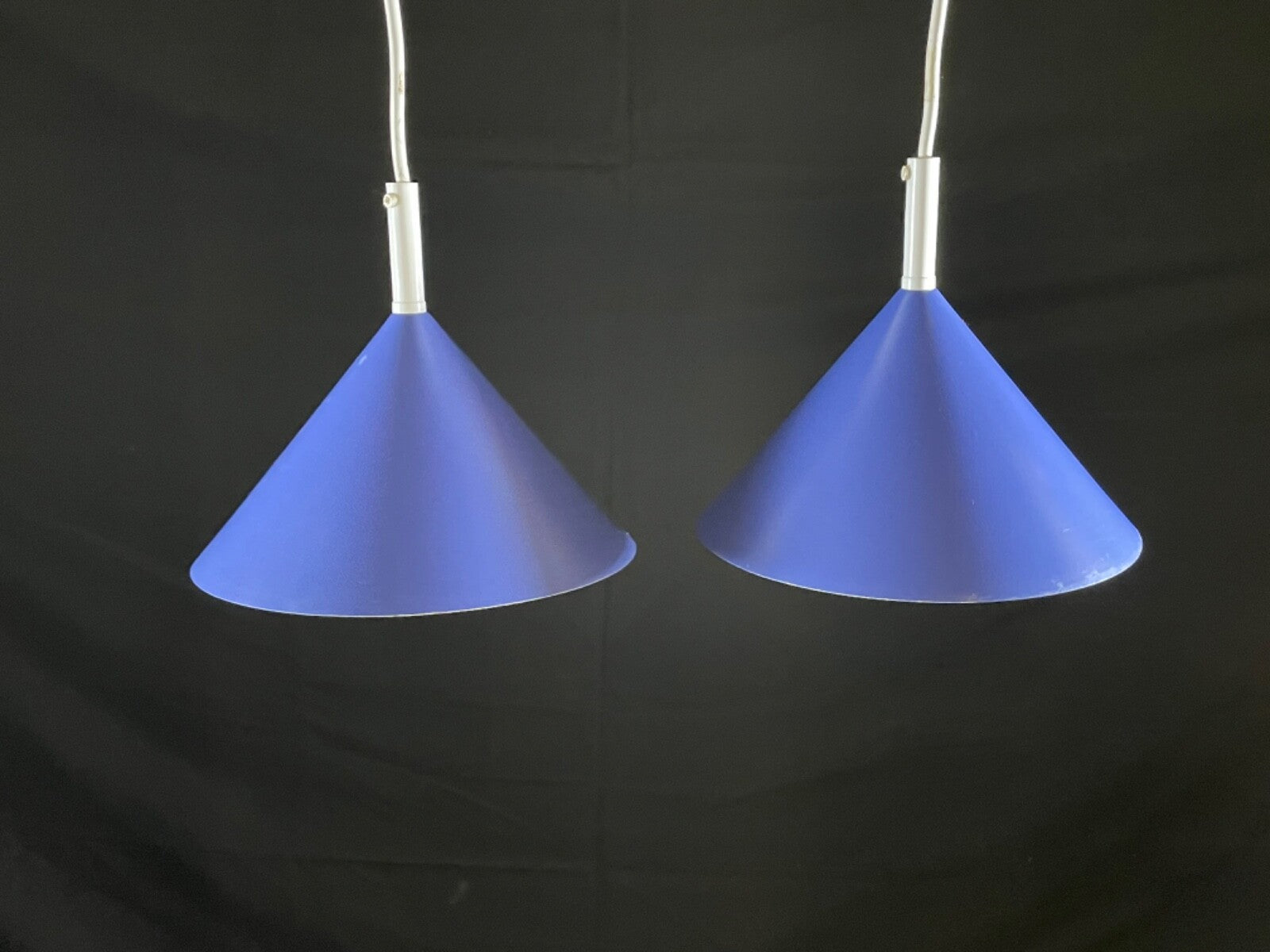 Danish Pair Pendant Lights Design A/S Model: Costa Blue Retro EB5104 LCLC14
