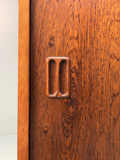 Midcentury Danish Bookcase Sliding Doors Torben B Nielsen Vintage EB8807 MWOO - UKDK FURNITURE