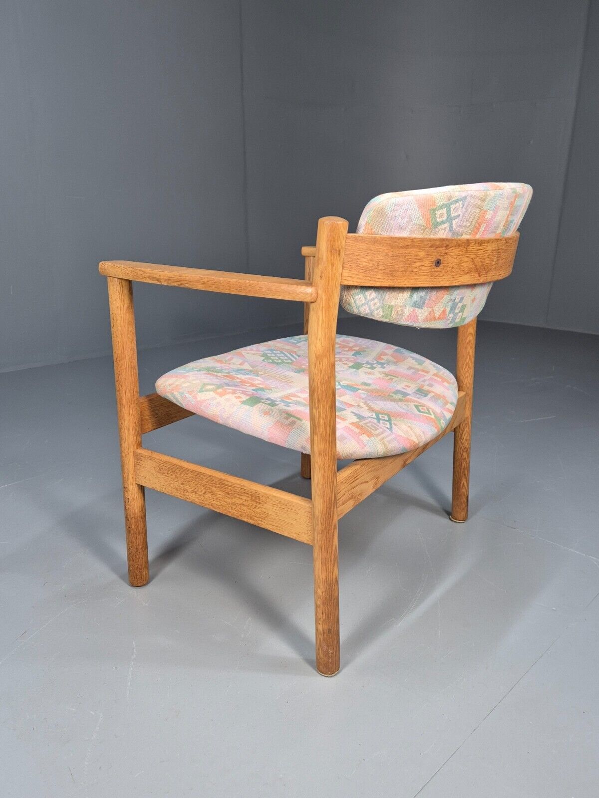 Vintage Danish Elbow Chair Oak Frame FDB Mobler Jorgan Baekmark MCM EB8896 VDIN - UKDK FURNITURE