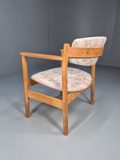 Vintage Danish Elbow Chair Oak Frame FDB Mobler Jorgan Baekmark MCM EB8896 VDIN - UKDK FURNITURE