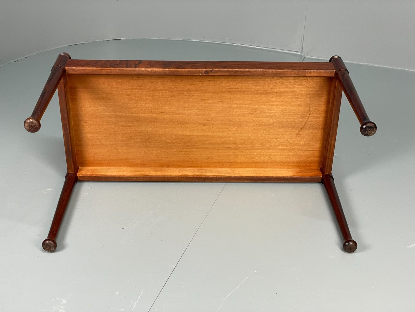 Vintage Danish Side Table - 1960s Mid Century Dark Wood EB10834 MWOO14