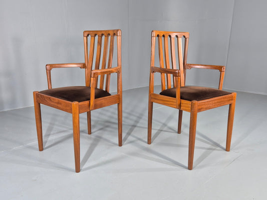 2 Vintage Meredew Teak Dining Chairs 1970s Retro Mid Century Design EB11767 MDIN0