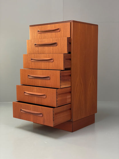 Vintage G Plan Teak Chest Of Drawers Tallboy Fresco Range Retro EB9738 MWOO - UKDK FURNITURE