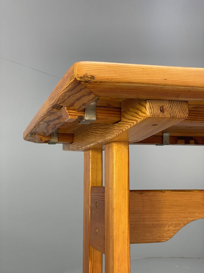 Vintage Danish Pine Dining Table Extending Mogensen Shaker Style EB9434 MWOO - UKDK FURNITURE