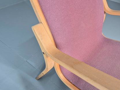 Vintage Danish Bentwood Chair and Footstool Ostergaard Style Retro EB11297 MBEN15