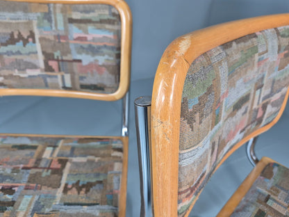 4 Cesca Dining Chairs Marcel Breuer Bauhaus Classic 1980s Retro EB11252 VDIN16