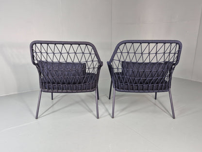 2 Pedrali Panarea 3679 Chairs Modern Design Blue Italian EB11426 MNOR11