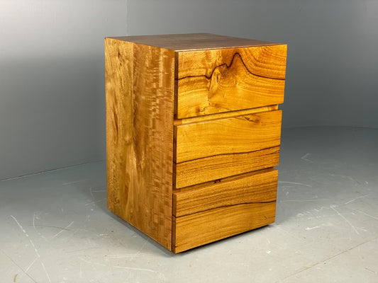 Vintage Chest Of Drawers Solid Spalted Hardwood 1980s EB7564 MWOO - UKDK FURNITURE