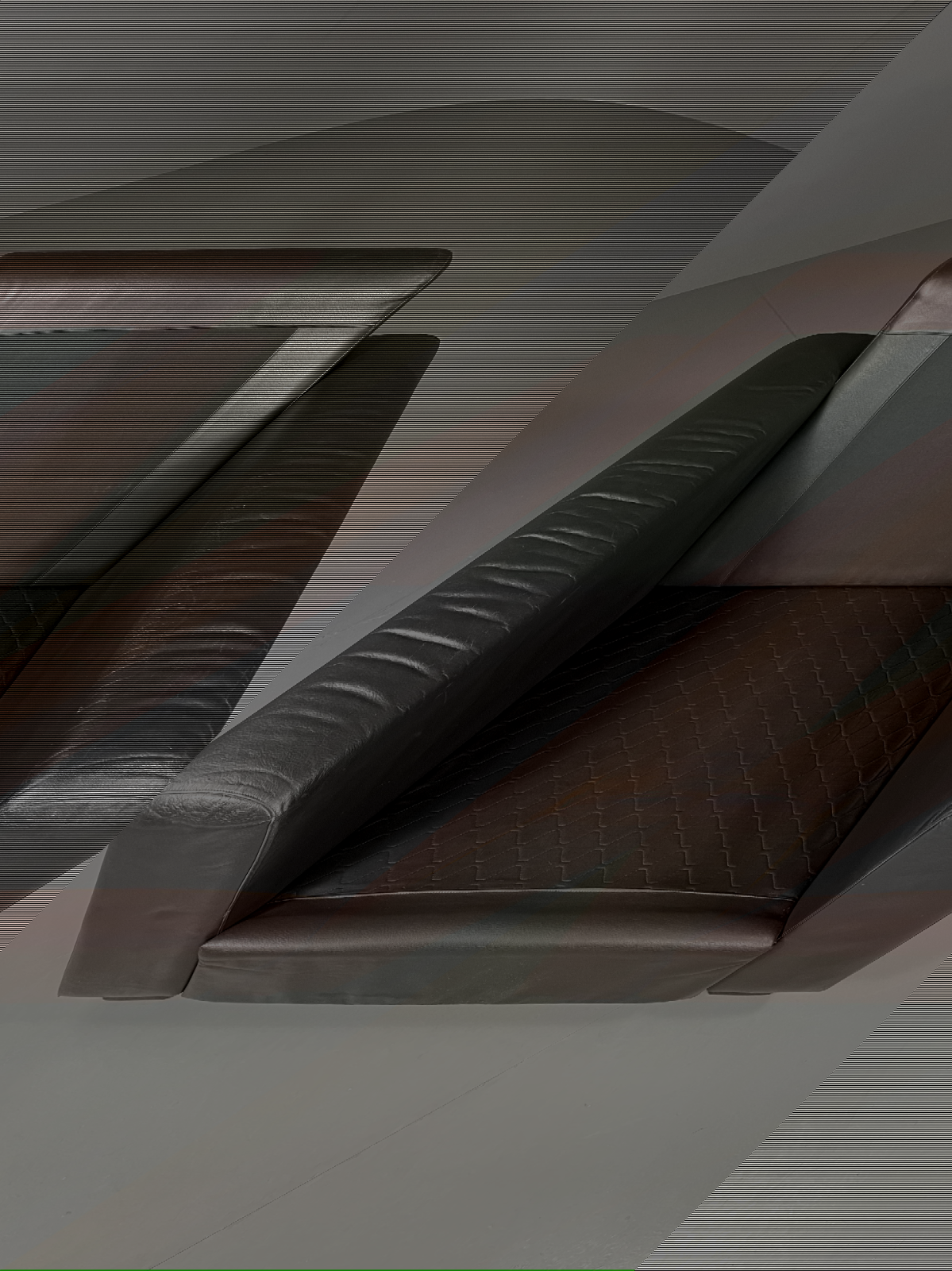 Danish Leather Lounge Chair Vintage 1970s Retro MCM EB5406 MNOR12