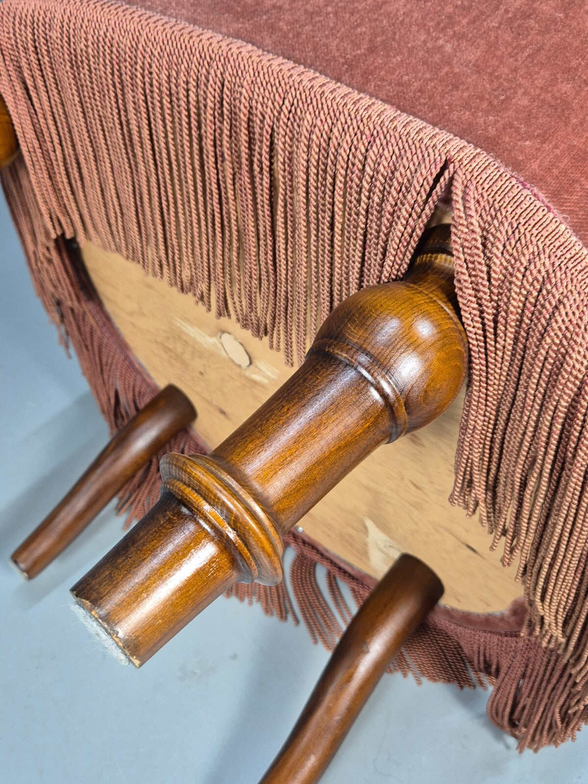 Vintage Pink Art Deco Tub Chair Danish 1930s Tassels EB9619 VCLO - UKDK FURNITURE