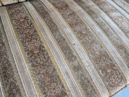 Vintage Danish Empire Style 2 Seat Settee Brown and Cream Antique EB9541 V2SS - UKDK FURNITURE