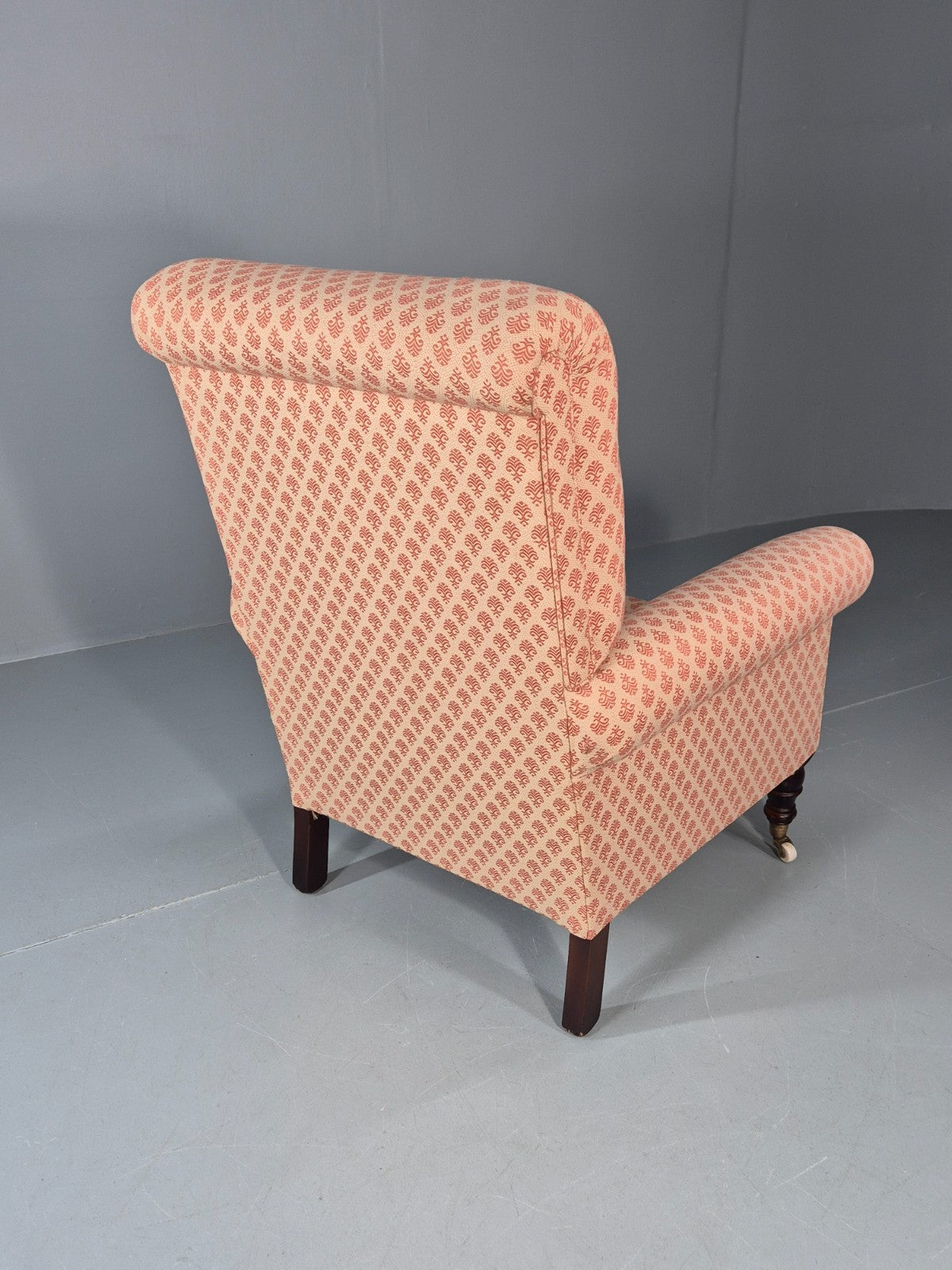 Antique Lounge Chair Edwardian Howard and Sons Style Rolled Back EB11218 VCLO10